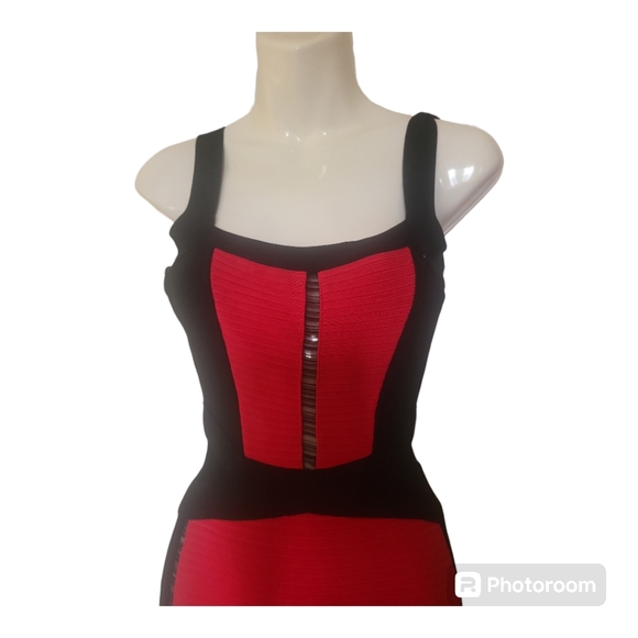 GUESS Marciano Pink Black Bodycon Dress - Size XXS, 00 - Picture 2 of 5